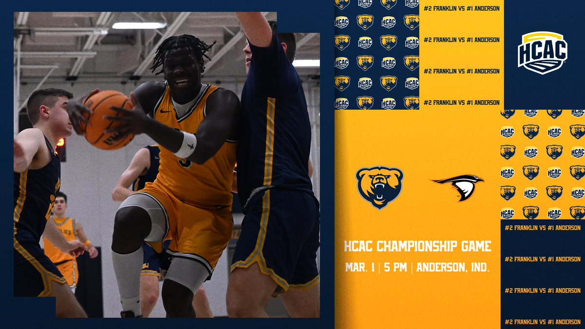 It's a Great Day to be a Grizzly and a great day to play for an HCAC title!

@fcgrizhoops and Anderson meet for the HCAC crown tonight in Anderson, with tip-off set for 5 PM. 

Links to video, stats &amp; tickets ---&gt; tinyurl.com/4edff837