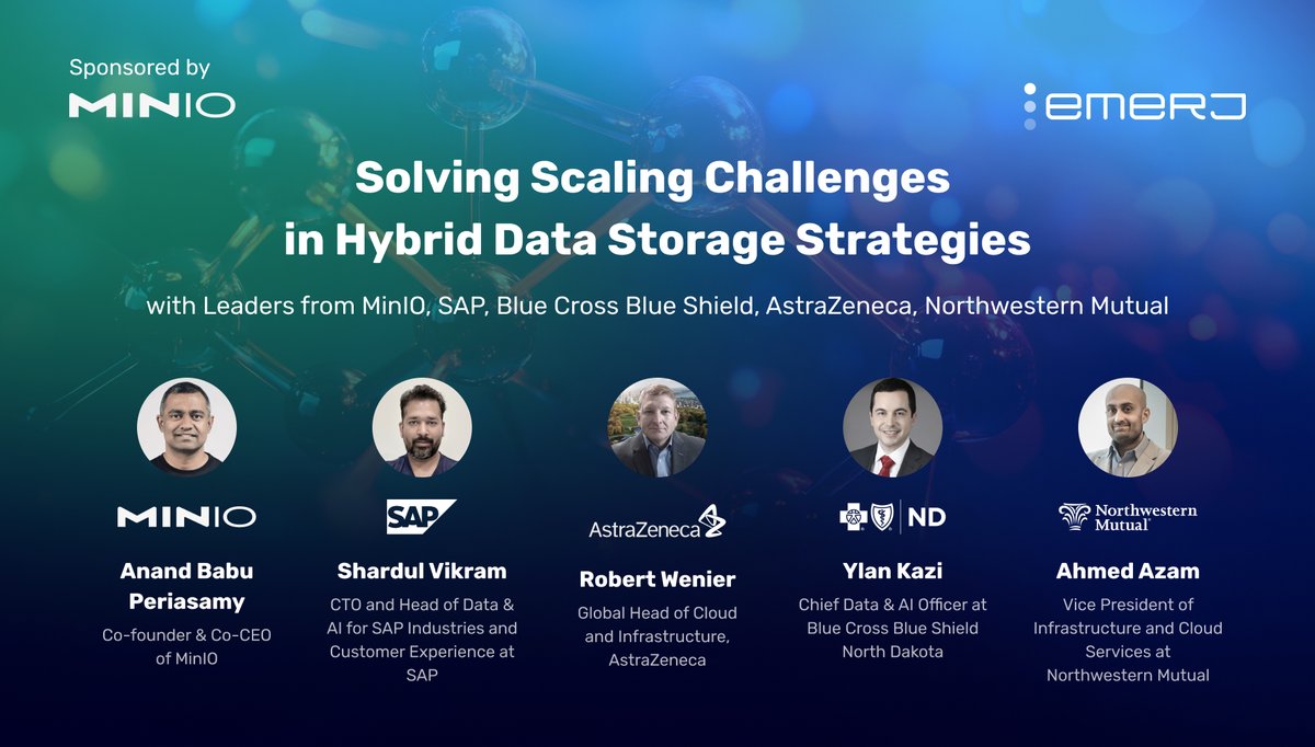 Emerj's tweet image. Scaling #AI success requires aligning infrastructure with business goals. Leaders from @SAP, @BCBSAssociation, @AstraZeneca, @NM_Financial and @Minio share insights on #ObjectStorage and AI growth:

emerj.com/scaling-ai-suc…