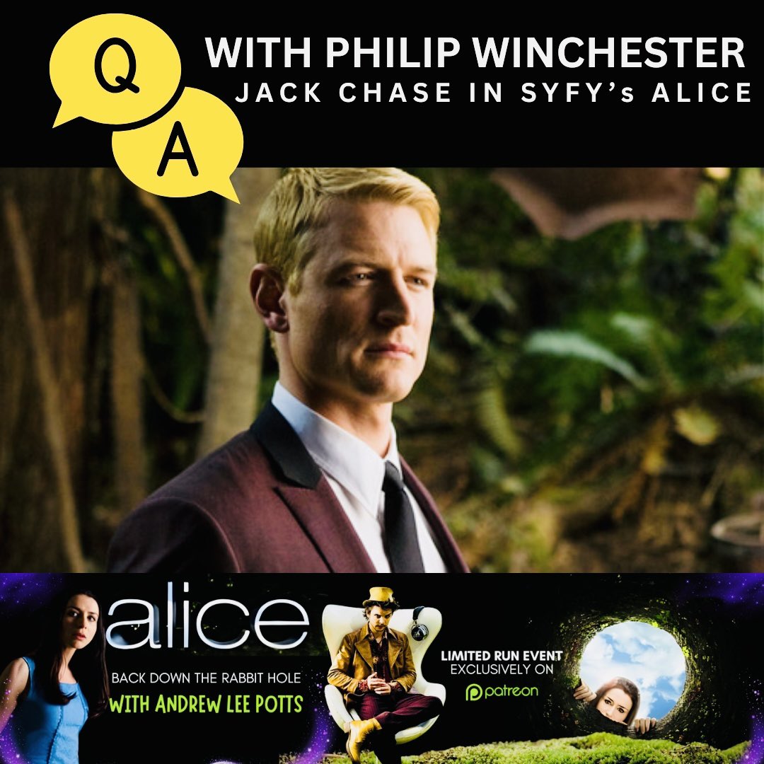 ALICE Fans. My next interview on ALICE- Back down the rabbit hole on my patreon site is actor Philip Winchester who played Jack Chase in SyFy’s Alice. Reply or dm me with your questions for him if you want them featured. become a member on Patreon

patreon.com/ALICE_BACKDOWN…