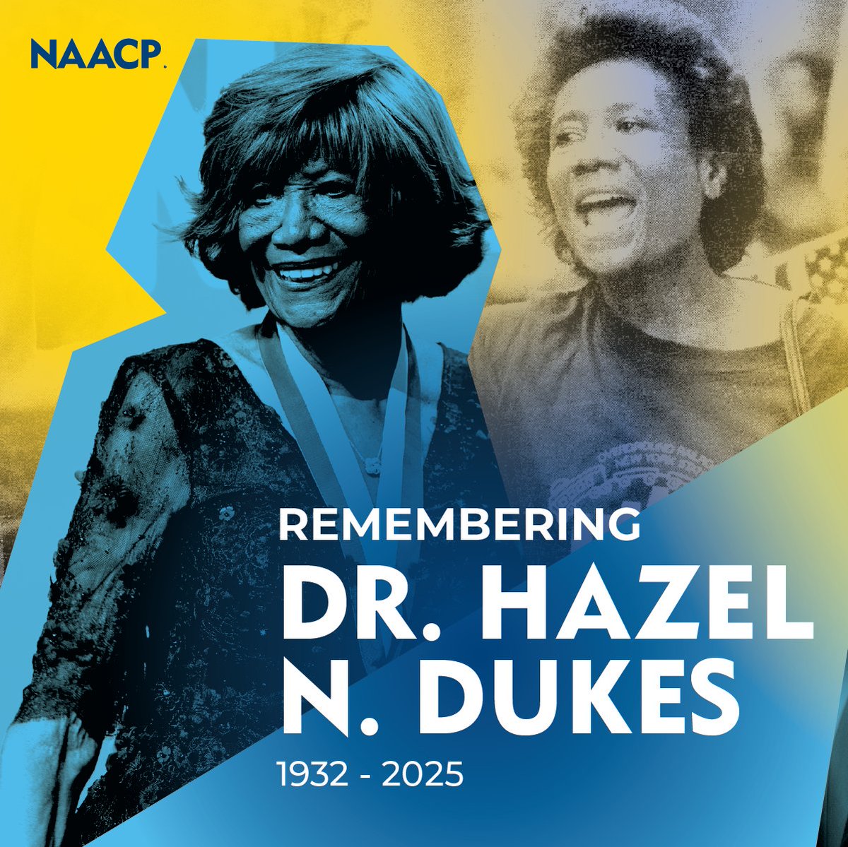 We mourn the loss of Dr. Hazel N. Dukes, President of the NAACP New York State Conference and Member of the National Board of Directors. Dr. Dukes was one of the giants on whose shoulders we will continue to stand as we continue to do God’s work on earth. naacp.org/articles/naacp…