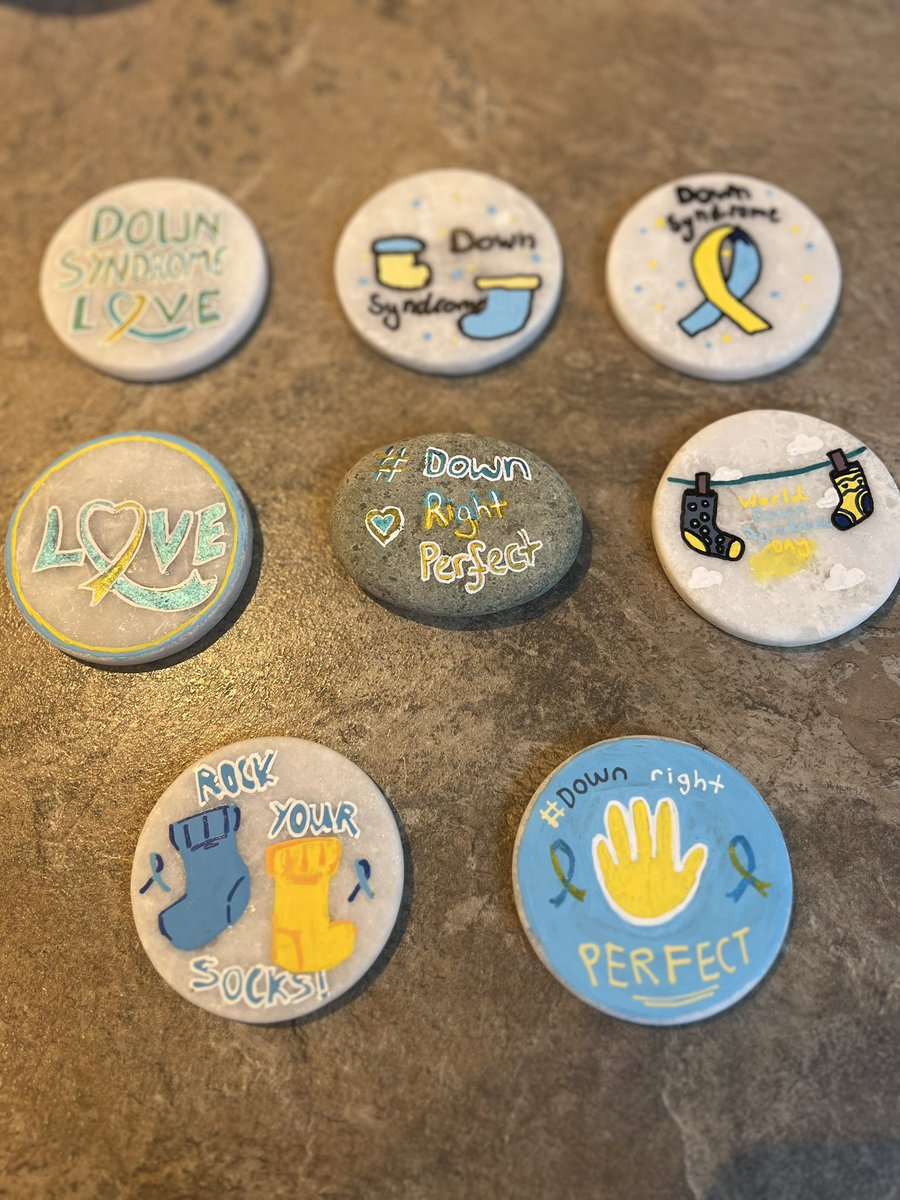 Very proud of our Enterprise team for designing these beautiful outdoor stones.  Ready to be personalised at our monthly West of Scotland Down Syndrome Scotland monthly event.  Lots of happy families will receive these tomorrow. Well done everyone! <a href="/sasbhighschool/">SASB High School</a> <a href="/DSScotland/">Down's Syndrome Scotland</a>