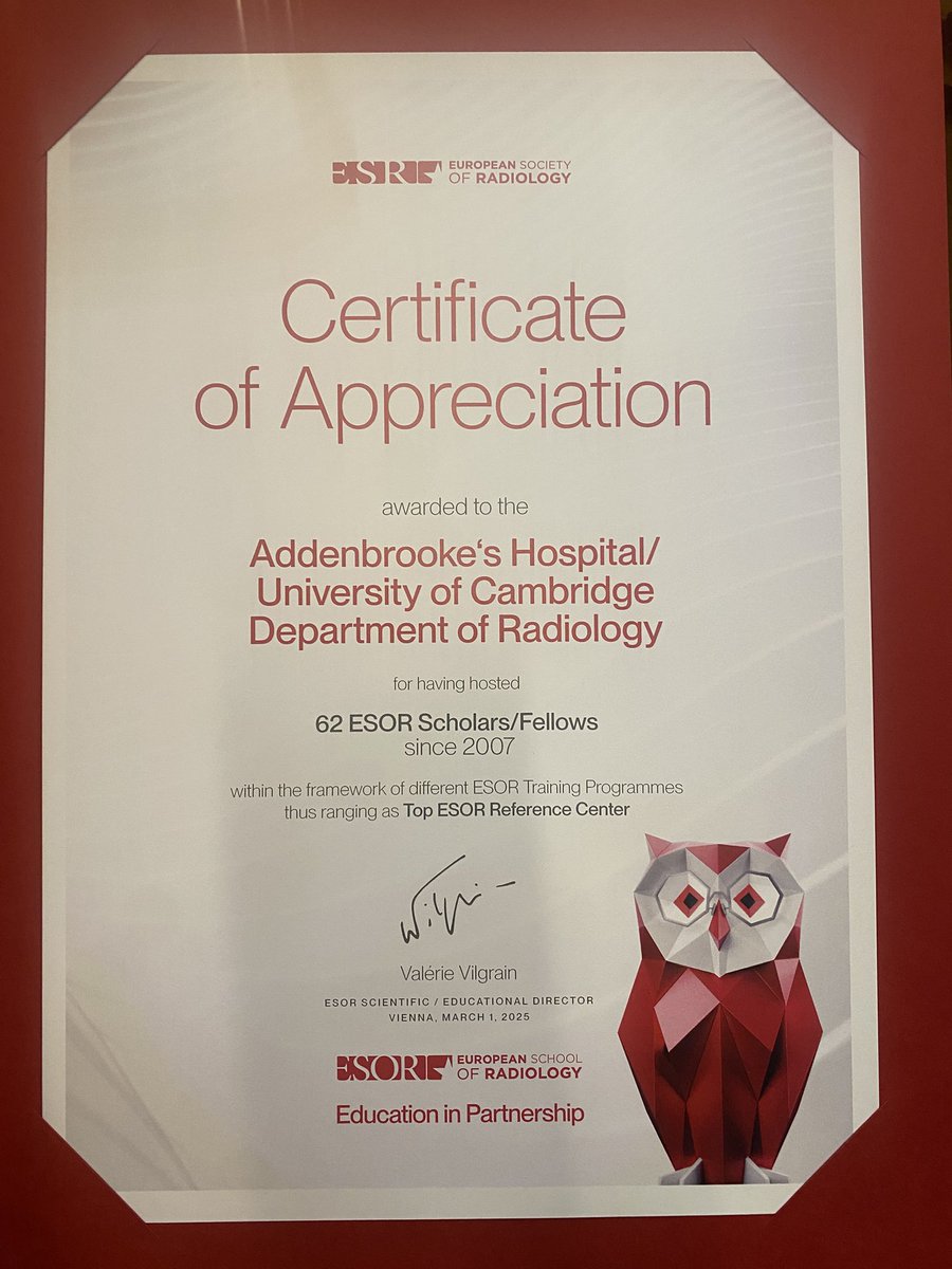 Ferdia Gallagher (@ferdiagallagher) on Twitter photo Congratulations to all my radiology colleagues in <a href="/addenbrookes/">Addenbrooke's</a> and <a href="/radiology_UOC/">Department of Radiology, University of Cambridge</a> for being awarded the top European School of Radiology Reference Centre! We have hosted 62 scholars - thanks to my colleagues for their dedication and support over 18 years. <a href="/myESR/">myesr</a> Congratulations to all my radiology colleagues in <a href="/addenbrookes/">Addenbrooke's</a> and <a href="/radiology_UOC/">Department of Radiology, University of Cambridge</a> for being awarded the top European School of Radiology Reference Centre! We have hosted 62 scholars - thanks to my colleagues for their dedication and support over 18 years. <a href="/myESR/">myesr</a>