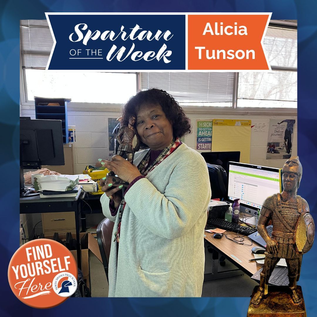 Let's celebrate another Spartan of the Week!

Alicia Tunson – CTAE, computer science teacher
Nominated by – Brian Patterson
 
"Ms. Tunson always has a sore neck because she wears so many hats. She is the club sponsor for Future Business Leaders of America, Women in Technology,