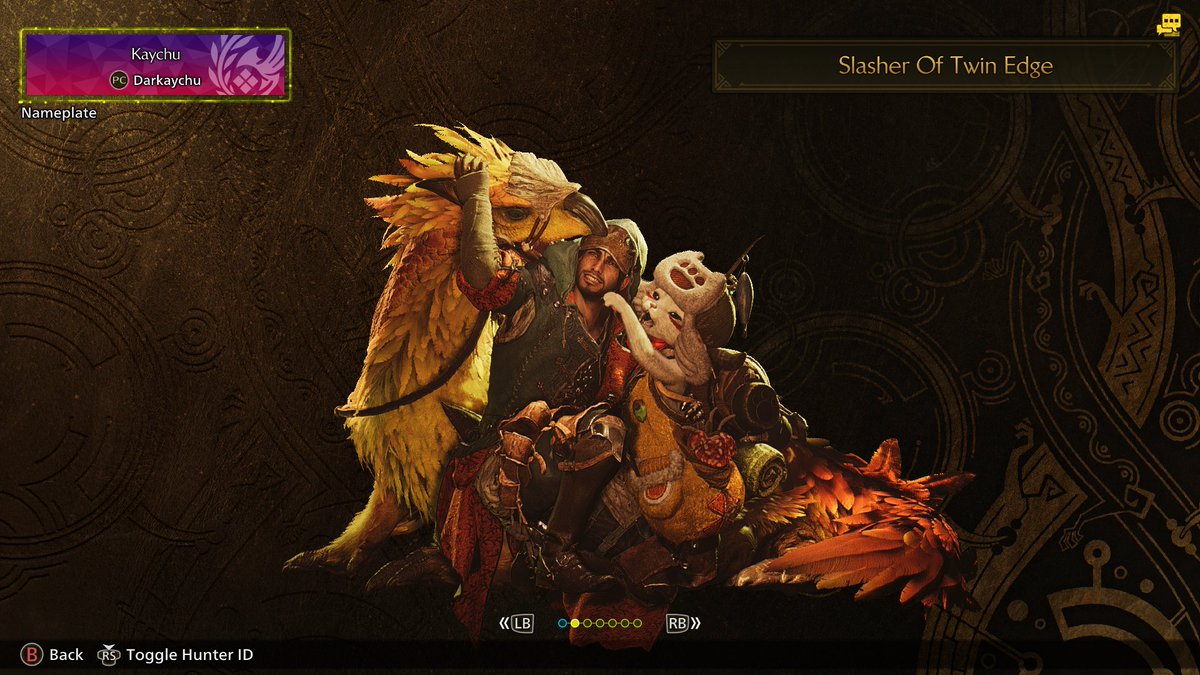 DarKayChu's tweet image. Soon may the monsters fall, with blades and bullets with bows and songs, one day when the dragons are gone, we'll end our hunt and go.