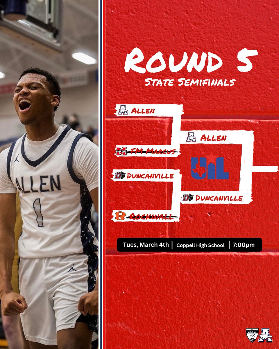 UIL Texas State Semifinal Details👇 

🗓️ Tues, March 4th
📍Coppell High School
⌚️7:00 p.m.
⚪️ WHITE OUT ⚪️
🎟️ 𝗼𝗻 𝘀𝗮𝗹𝗲 𝟭𝟮𝗽𝗺 𝗠𝗼𝗻𝗱𝗮𝘆

🅰️🆙 | #TOE