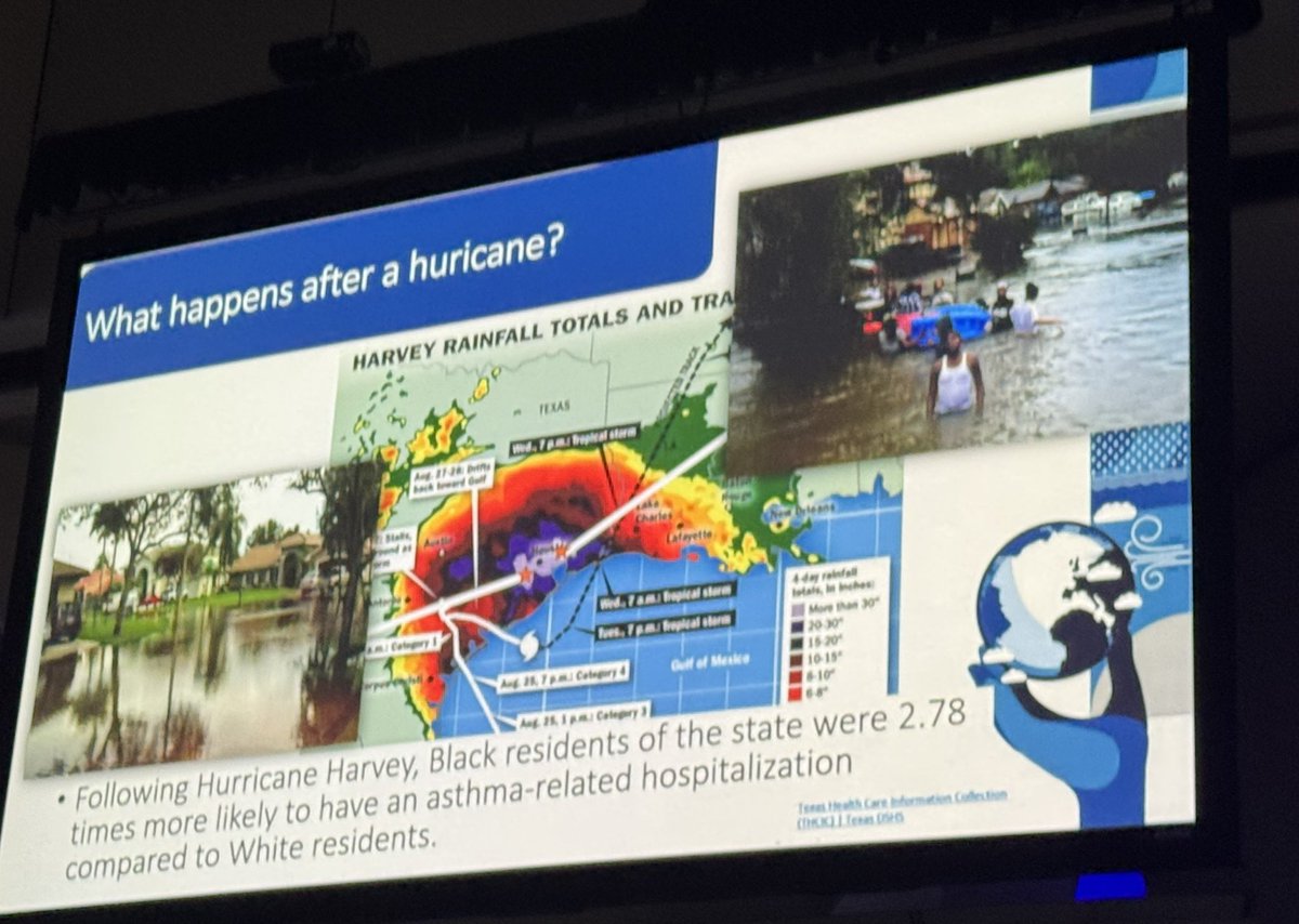 Effects of #hurricane Harvey on Black Americans- note the second picture - with ground level housing versus raised housing with the same water levels.   #AAAAI25
