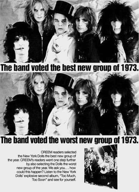 The band voted the best and worst new group of 1973

⁦<a href="/DavidJohansen_/">BusterPoindexter</a>⁩ ⁦<a href="/st_thunders/">St. Johnny Thunders Church Of Real Rock'n'Roll</a>⁩ ⁦<a href="/GCPunkNewWave/">GC's Punk & New Wave</a>⁩ ⁦<a href="/NewWaveAndPunk/">PunkAndNewWave</a>⁩
