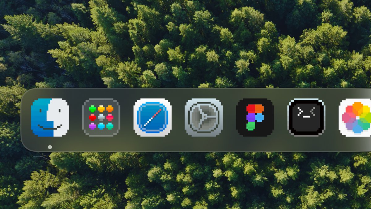 pixelated app icons