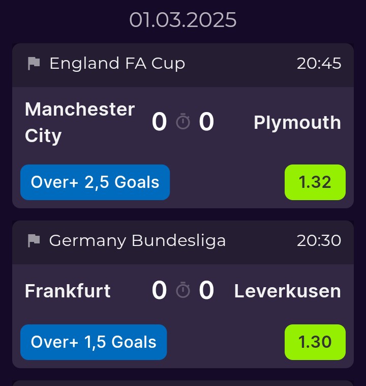 Over/under football selections 💯