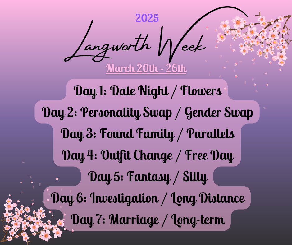 Here is our prompt list for Langworth Week 2025! Taking place from the 20th till the 26th of March, see you all very soon and we cannot wait to see what you create 👀! #aceattorney #aai #langworth #roumitsu #langworthweek #langworthweek2025