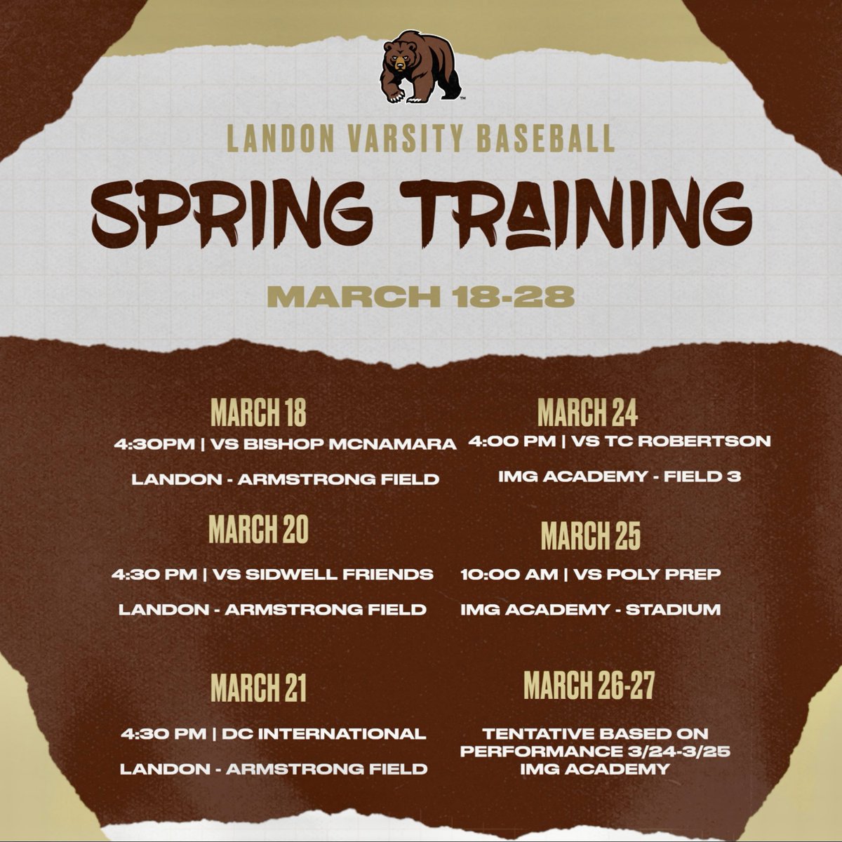 Looking forward to the <a href="/LandonVBaseball/">Landon Varsity Baseball</a> 2025 season. Go Bears! 

<a href="/henrymartinez2_/">Henry Martinez</a> <a href="/CatchersU/">Catchers U®️</a> <a href="/SoxHype/">Jeff Burton</a> <a href="/nowlin_nate/">Nate Nowlin</a> <a href="/BaseballFactory/">Baseball Factory</a> <a href="/SnyderBaseball/">Snyder Baseball</a> <a href="/sean_mac89/">Sean McCauley</a>