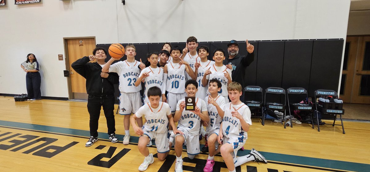 Bianca Licerio (@blicerio_mpms) on Twitter photo Congratulations to the 7th grade district champions <a href="/Puentes_MS/">Greta June Brasgalla</a> Bobcats! They defeated a well coached Eastlake Middle team. Congratulations!
Shout to <a href="/TheHillsHoops/">Pebble Hills Boys Basketball</a> coaches for supporting!
#ALLIN #teamSISD Congratulations to the 7th grade district champions <a href="/Puentes_MS/">Greta June Brasgalla</a> Bobcats! They defeated a well coached Eastlake Middle team. Congratulations!
Shout to <a href="/TheHillsHoops/">Pebble Hills Boys Basketball</a> coaches for supporting!
#ALLIN #teamSISD