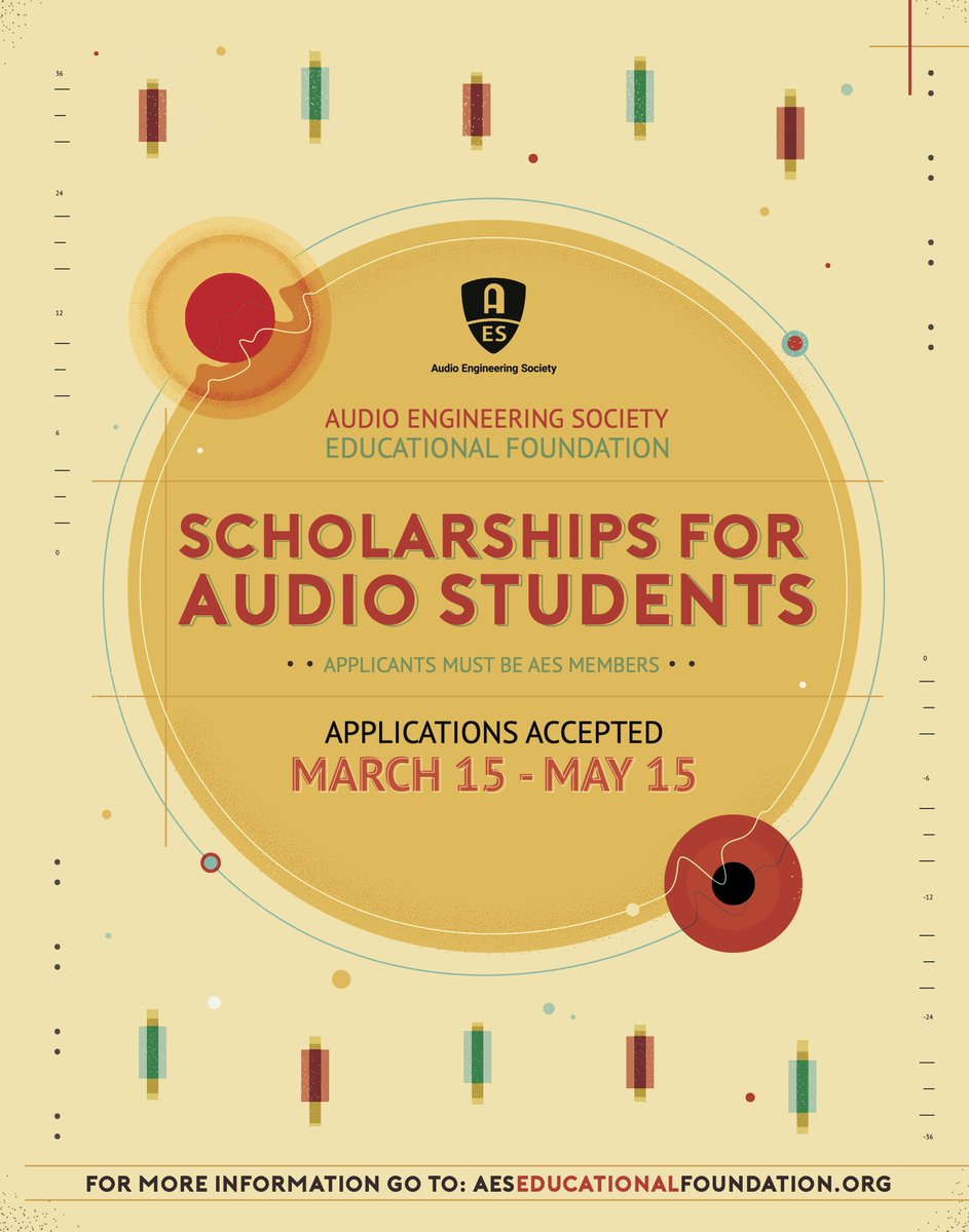 Jim Anderson (@jimnanderson) on Twitter photo Applications open March 15 <a href="/AESorg/">Audio Engineering Society</a> #aes #audio #audioeducation #Scholarships Applications open March 15 <a href="/AESorg/">Audio Engineering Society</a> #aes #audio #audioeducation #Scholarships