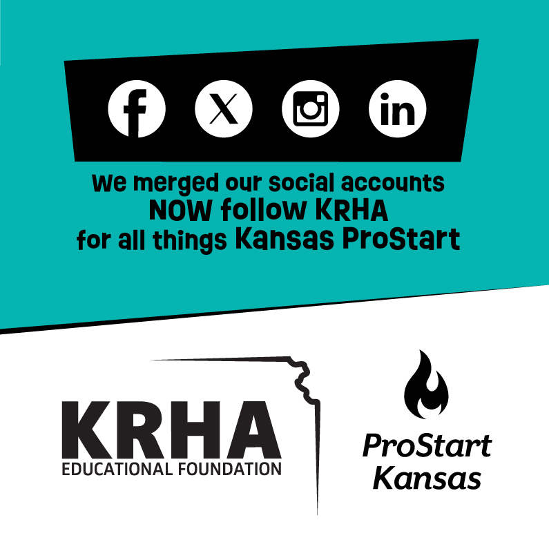 KSRestaurant's tweet image. We merged our KRHA &amp;amp; @KRHAEF social accounts! We are keeping it simple and keeping you informed. Stay tuned for upcoming Kansas ProStart Invitational content. #MadeinProStart #RoadtoNPSI #NPSI2025
