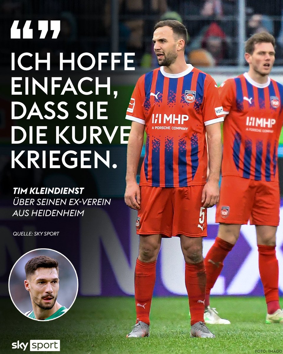 SkySportDE's tweet image. Der einstige Aufstiegsheld zeigt Mitgefühl mit seinem ehemaligen Klub! 🥺 

Was sagt ihr, bekommt der FCH noch die Kurve? 👇 

#SkyBundesliga #FCH #Heidenheim #Kleindienst #Bundesliga