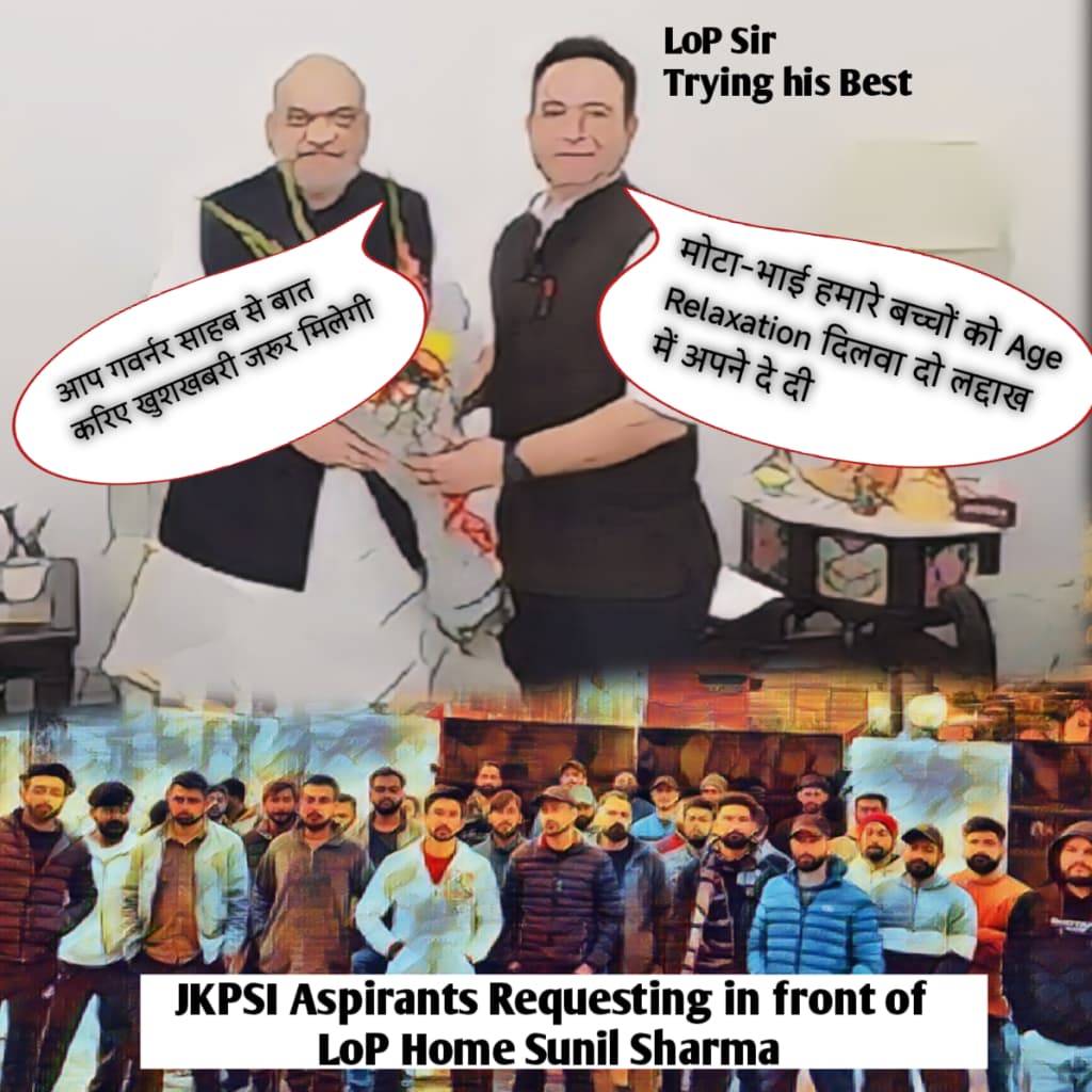 We have been waiting for the assurance given by you for the past four months to the aspirants of JKP-SI, who have had faith in you. They are still waiting for a one-time age relaxation of 4 year in #jkpsi <a href="/Sunil_SharmaBJP/">Sunil Sharma</a> <a href="/tslnewsnetwork/">thestraightline</a> <a href="/BJP4India/">BJP</a>