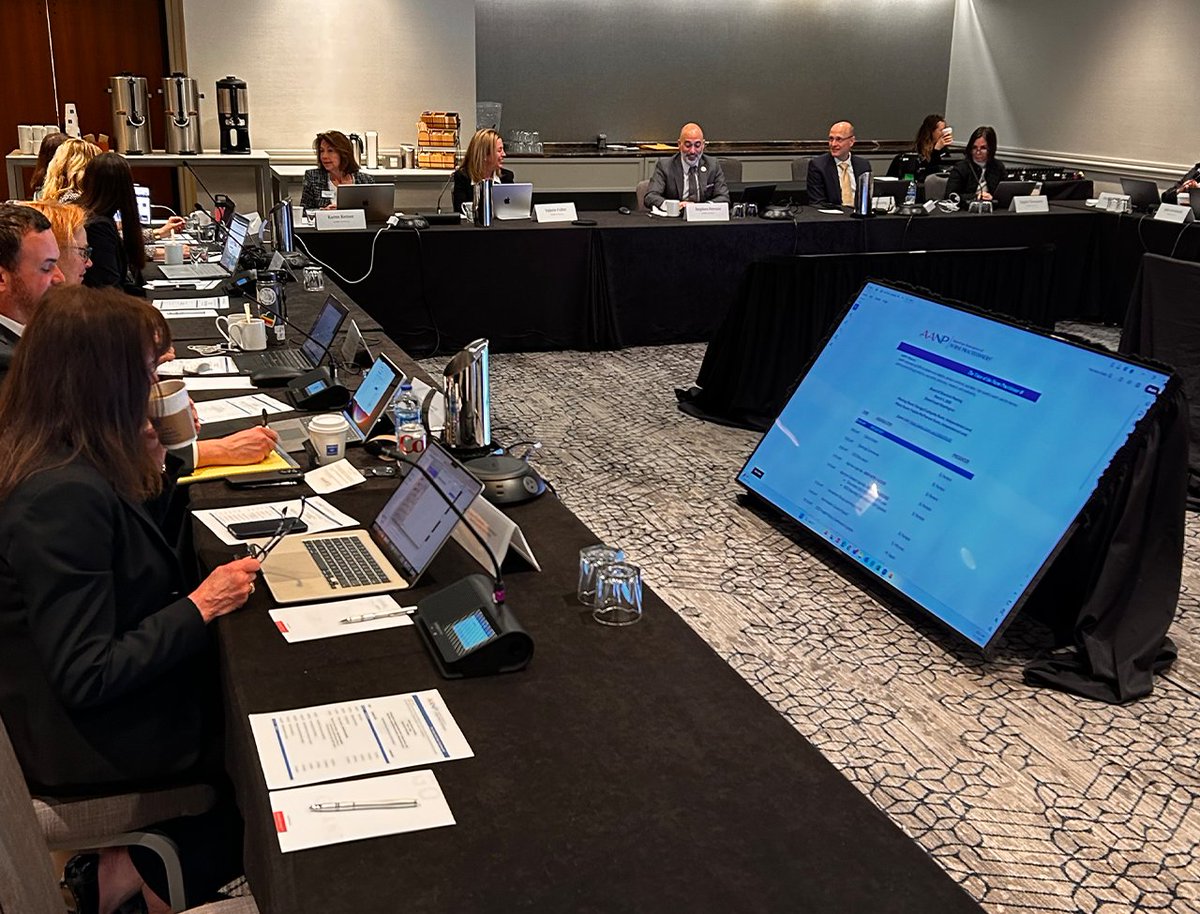AANP_NEWS's tweet photo. The AANP Board of Directors is meeting in D.C. today on the eve of #AANPHPC to discuss updates on federal and state legislative affairs, health policy, NP education and strategic initiatives that will shape the future of NP practice. Stay tuned as we kick off #AANPHPC tomorrow! https://t.co/wzZjffdvxn