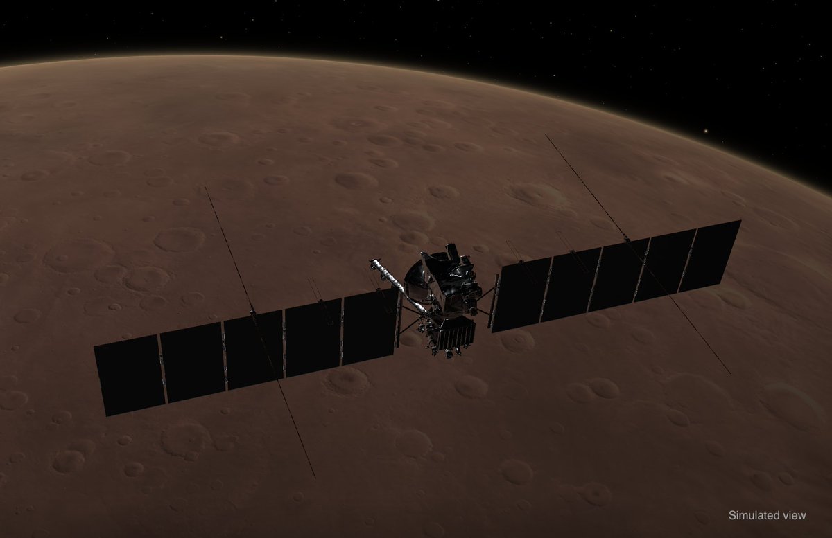 Hello Mars! We're now skimming just 550 miles (884 km) above the surface at about 15.2 miles per second (24.5 kilometers per second).