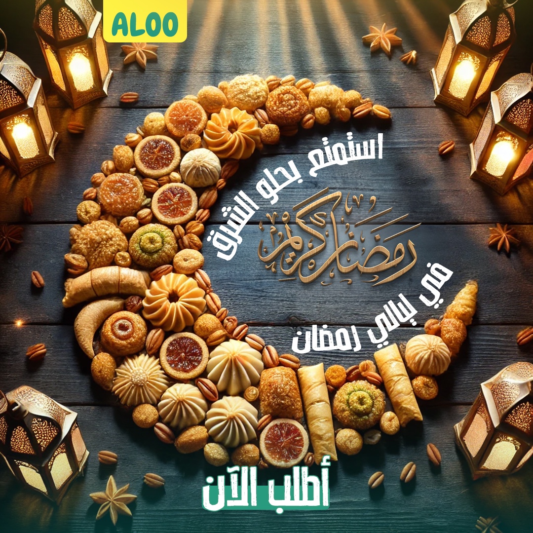 مع #ألو استمتع وأطلب أشهي الحلويات 
توصلك علي  الوقت 

#رمضان_مبارك
#ALOO 
#Aloo_App