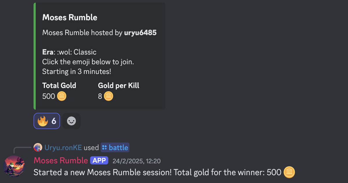 We will be hosting a Moses-Rumble tomorrow at 12PM UTC on our Discord! 

Grab 1M Moses and secure your role via Colabland to join the rumble and stand a chance to win a Ronke PFP along with some Axies. 

Don’t miss out on the fun and prizes! #MosesRumble #ronke $RONKE

<a href="/MOSES_POM/">$MOSES</a>