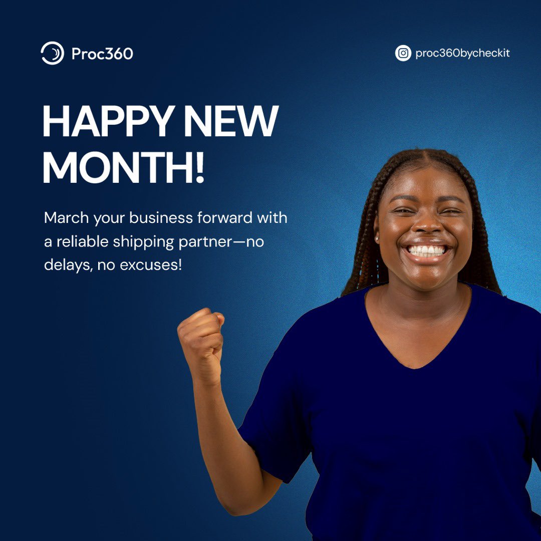 Proc360Care's tweet image. Welcome to a new month! 

March your business forward with a shipping partner that delivers on time, every time. 

No more delays, no more excuses—just fast, reliable logistics you can trust.

Let’s make this month smoother and more profitable!