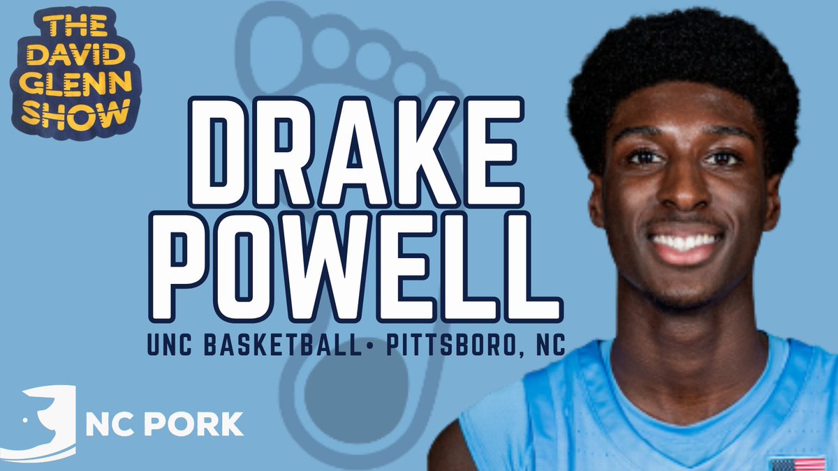 TheNCSportsNet's tweet photo. NEW SHOW DROP🔥🔥🔥
@DavidGlennShow visits with DRAKE POWELL
presented by @ncpork 

WATCH https://t.co/NRcab1KUCa

LISTEN https://t.co/RXyIUL09q8

READ at https://t.co/kguOpTjQWl

#UNC #DrakePowell #TarHeels #ACC #Northwood
#CarolinaBasketball #HubertDavis #JordanBrand