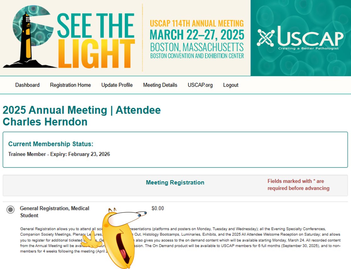 Medical students receive FREE registration for USCAP! Spread the word and see you there! 🥳
#PathTwitter #Pathology #Pathologists