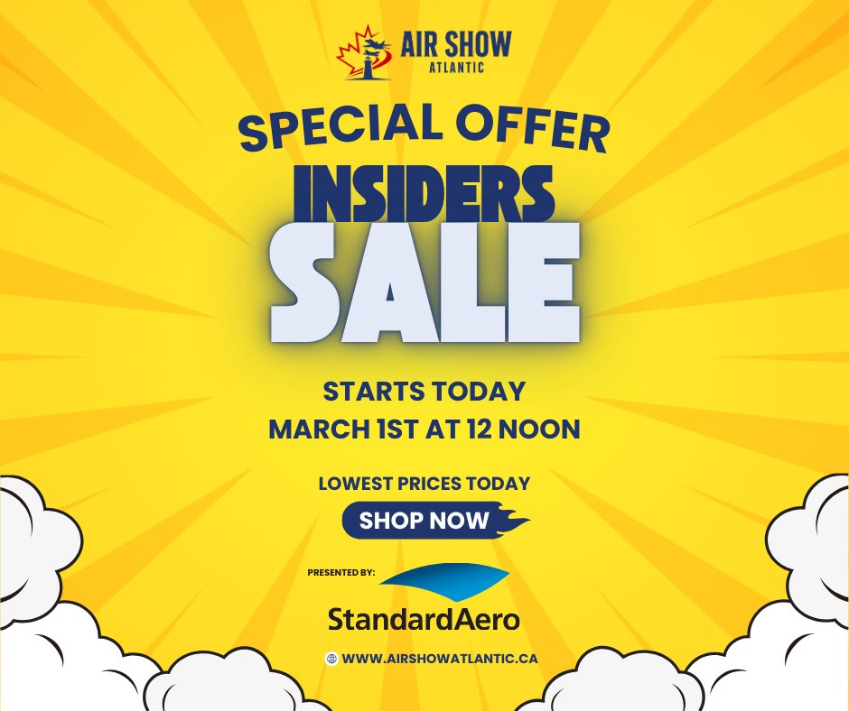 Today is the day Insiders!

Any questions you guys have, this will be a great spot to get them answered! So let em fly!!!

Thank you all, Insiders and our Facebook audience, you guys truly are the best. We love doing what we do for you!

VISIT: airshowatlantic.ca

#aviation
