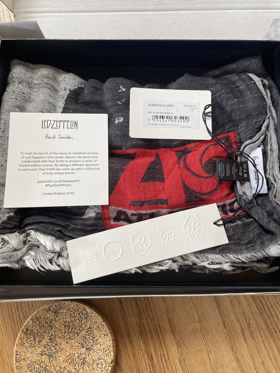 SauchiehallS's tweet photo. Anyone interested in a limited edition of 50 PS/LZ scarf, boxed and unworn with tags https://t.co/AgDKsmOkiv