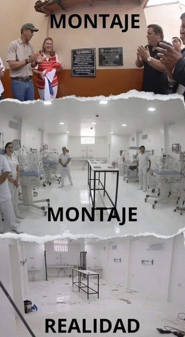 tendenciaporque's tweet photo. “Villarrica”:

Porque hubo una inauguración fantasma de UTI en el hospital de esa ciudad, los equipos fueron demontados después del acto. Un bebe recién nacido tuvo que ser trasladado a Asunción por falta de UTI y termino falleciendo. https://t.co/oJ68YM3JX8