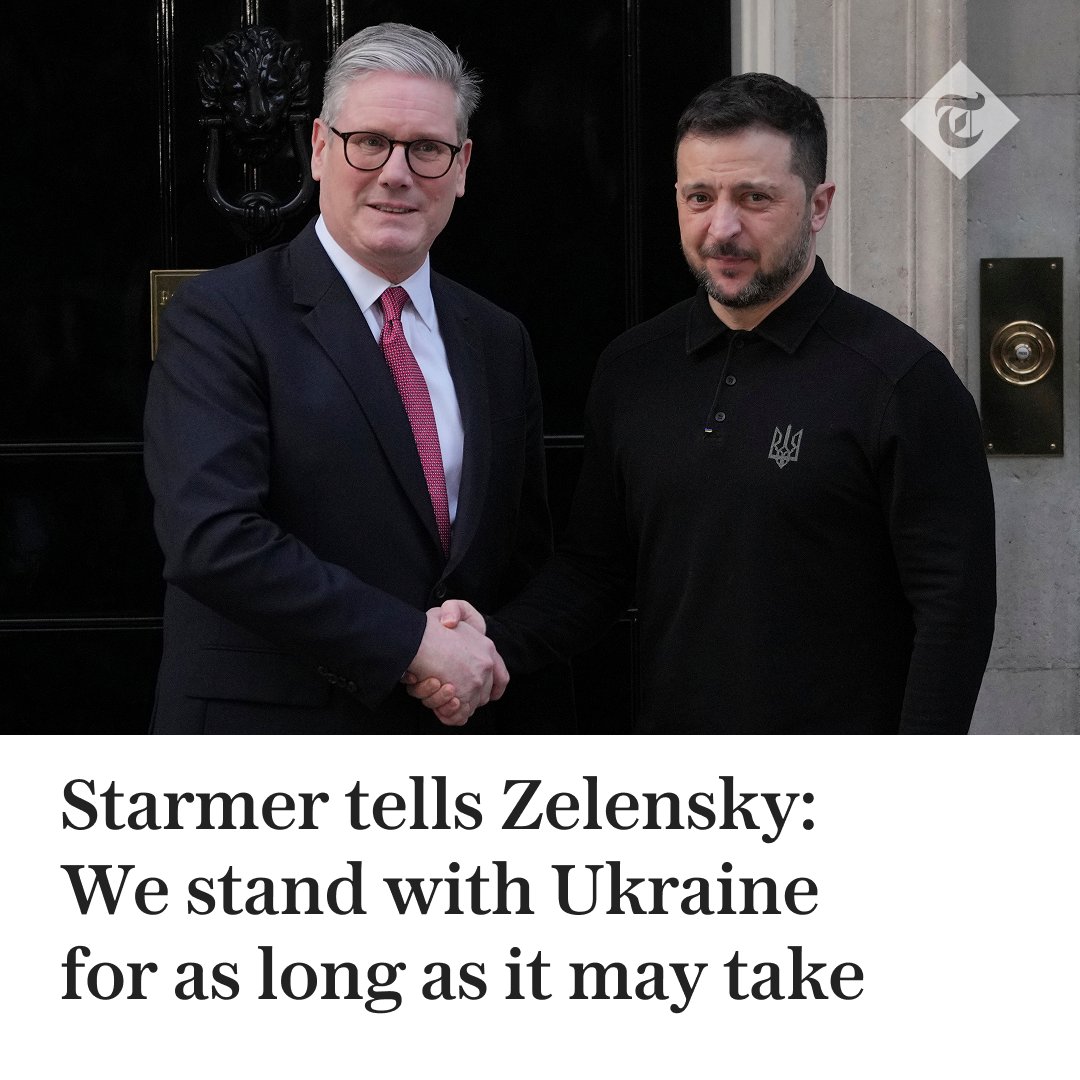 🔴 Sir Keir Starmer told Volodymyr Zelensky he had “full backing across the United Kingdom and we stand with Ukraine for as long as it may take” as the pair met at Downing Street today