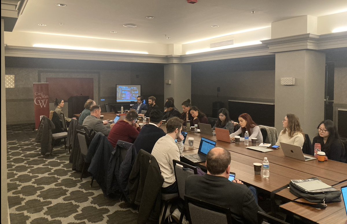 Journal of Civil Wars (@journalofcw) on Twitter photo Great start to the day in our workshop on Rebel Financing and Rebels’ Use of Economic Instruments for Rebel Governance! #ISA2025 <a href="/irwintanya/">Tanya Bandula-Irwin</a> <a href="/PolViolence/">James Worrall</a> <a href="/_AlexWaterman/">Alex Waterman</a> Great start to the day in our workshop on Rebel Financing and Rebels’ Use of Economic Instruments for Rebel Governance! #ISA2025 <a href="/irwintanya/">Tanya Bandula-Irwin</a> <a href="/PolViolence/">James Worrall</a> <a href="/_AlexWaterman/">Alex Waterman</a>