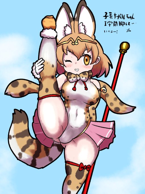 孫サーバルちゃんこんな格好で開脚したら危ないよー!! 