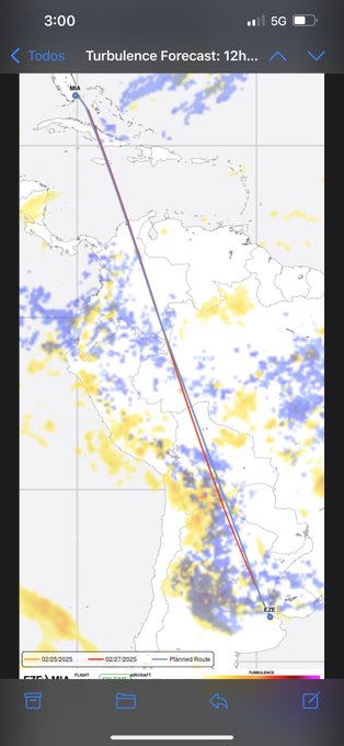 Nada me bajé turbulence forecast y es un viaje de ida, después les cuento sobre el viaje que programé