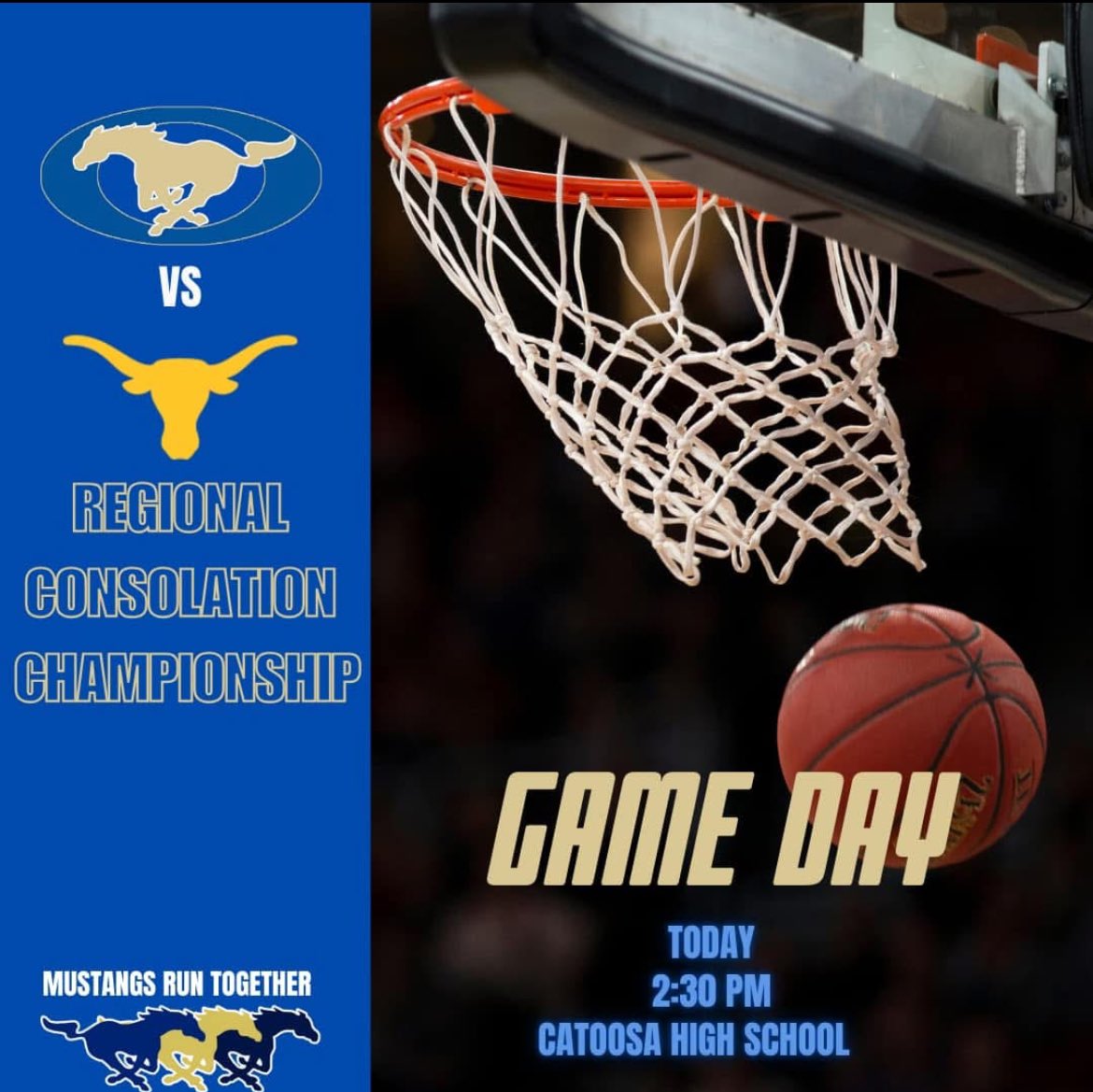 🏀 Regional Consolation Ship! 🏀 
MUSTANGS RUN TOGETHER