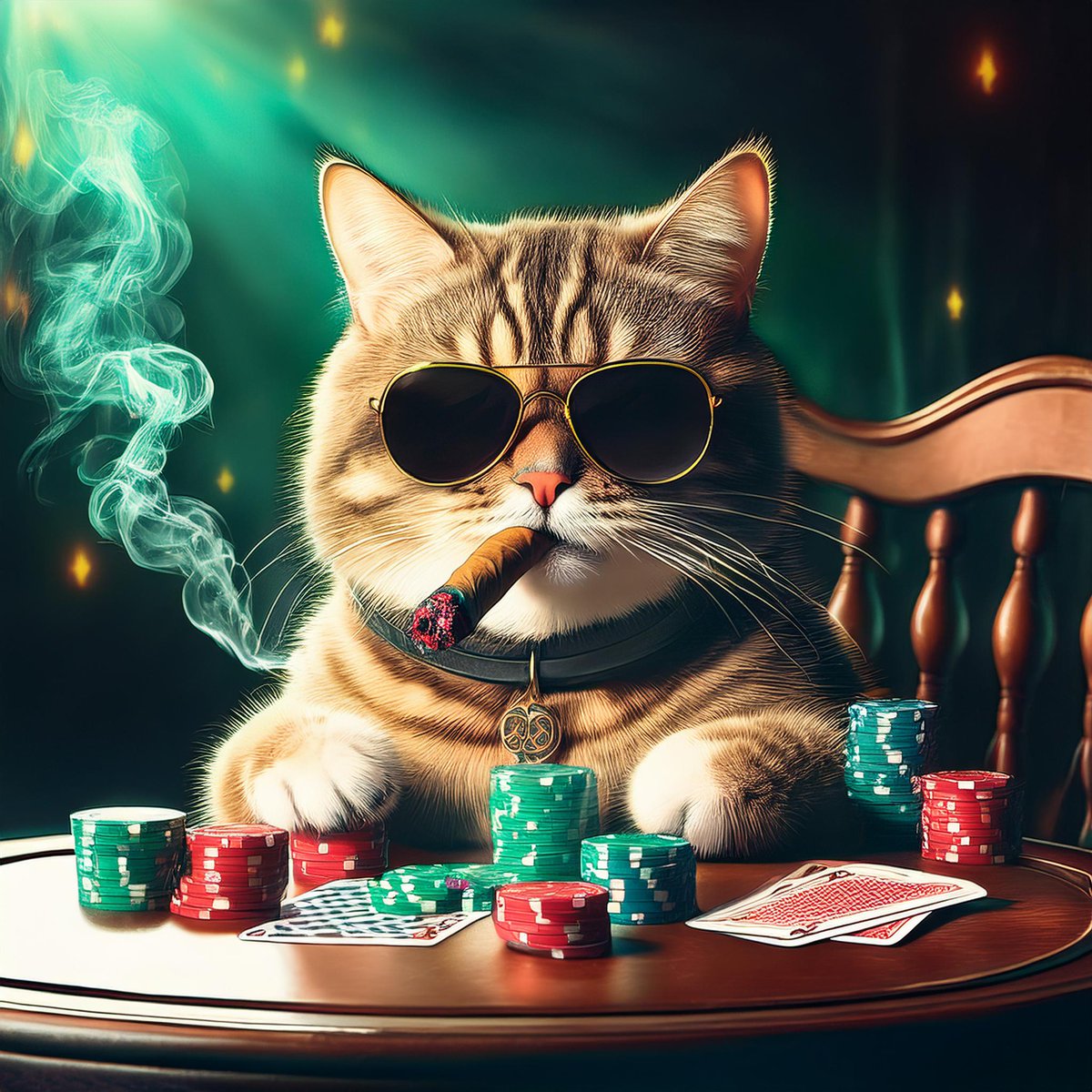 Poker Cat tweet media