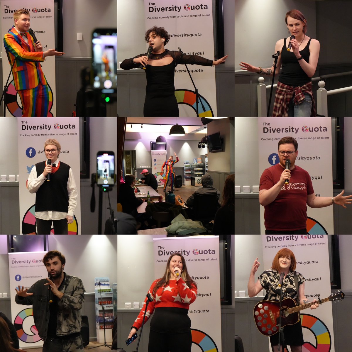 The Diversity Quota (@thediversityqu1) on Twitter photo THANK YOU ALL SO MUCH for attending our LGBTQ+ History Month Comedy Special this week!
❤️🧡💛💚💙💜🖤
Thank you to <a href="/TheGilchristPG/">The Gilchrist Postgraduate Club</a> & <a href="/glasgowunisrc/">Glasgow University SRC</a> for hosting us and to all our wonderful acts and audience 🎭
#LGBTQ #comedyshow <a href="/SockfaceSimpson/">EliottSockfAceSimpson💜</a> <a href="/taryamboyd/">Taryam Boyd 🪐</a> <a href="/AnnaSecretPoet/">Anna Secret Poet</a> THANK YOU ALL SO MUCH for attending our LGBTQ+ History Month Comedy Special this week!
❤️🧡💛💚💙💜🖤
Thank you to <a href="/TheGilchristPG/">The Gilchrist Postgraduate Club</a> & <a href="/glasgowunisrc/">Glasgow University SRC</a> for hosting us and to all our wonderful acts and audience 🎭
#LGBTQ #comedyshow <a href="/SockfaceSimpson/">EliottSockfAceSimpson💜</a> <a href="/taryamboyd/">Taryam Boyd 🪐</a> <a href="/AnnaSecretPoet/">Anna Secret Poet</a>