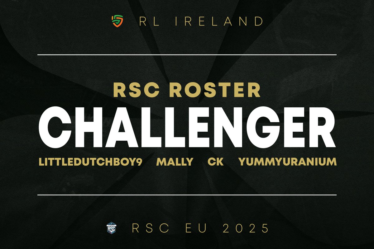 Our second roster competing in <a href="/RSC_EU/">RSC EU</a> will be the Challenger team! Introducing;

Littledutchboy9
Mally
CK
YummyUranium

Stay tuned for our Rival roster reveal later tonight!