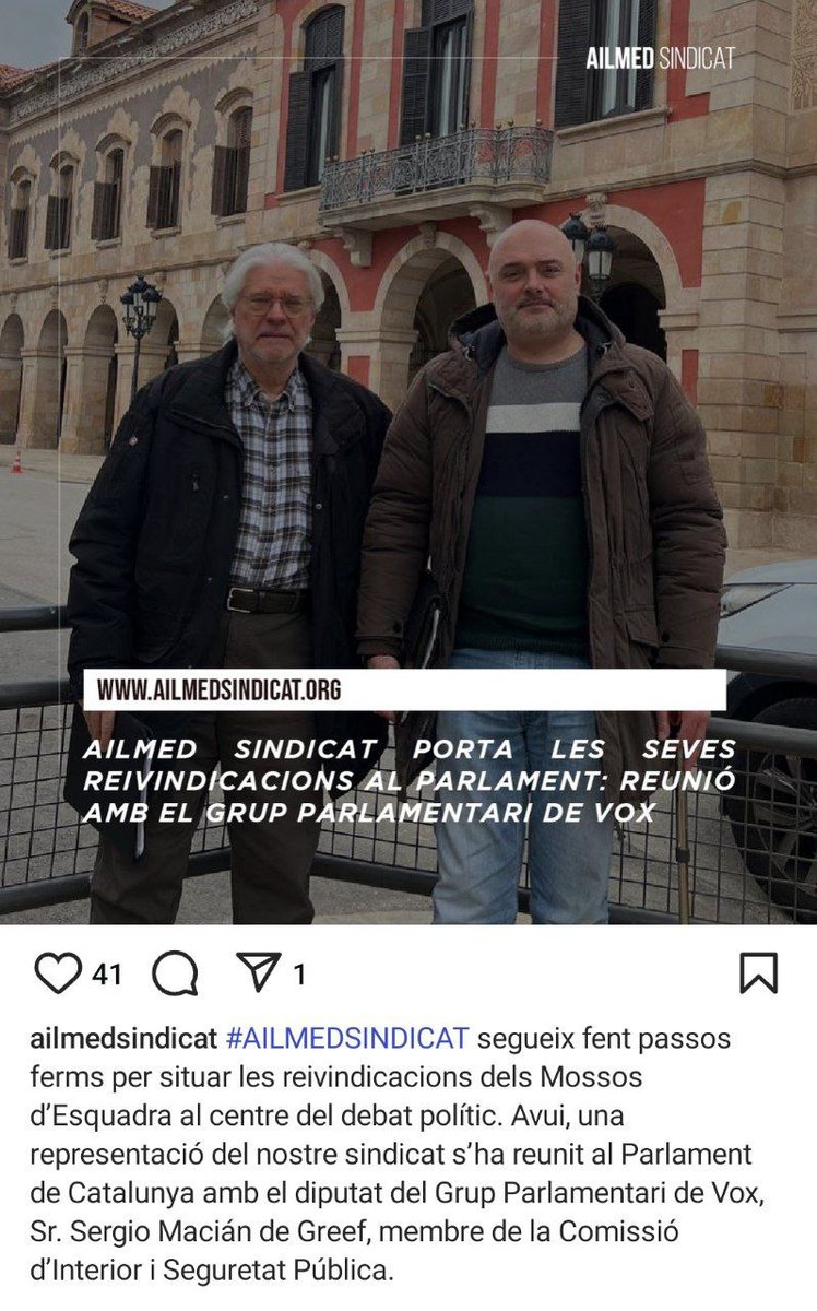 ◼️◼️◼️◼️ JA NO S'AMAGUEN

Hem denunciat molts cops que hi ha grups i element d'extrema dreta als <a href="/mossos/">Mossos</a> i a <a href="/interiorcat/">Interior i Seguretat Pública</a> se'ns ha dit que eren residuals inexistents.

Era mentida? Ara tenen un sindicat i tot. És el fracàs dels d'abans i els d'ara.

#TraperoOnEts #ALaPanxaDelBou