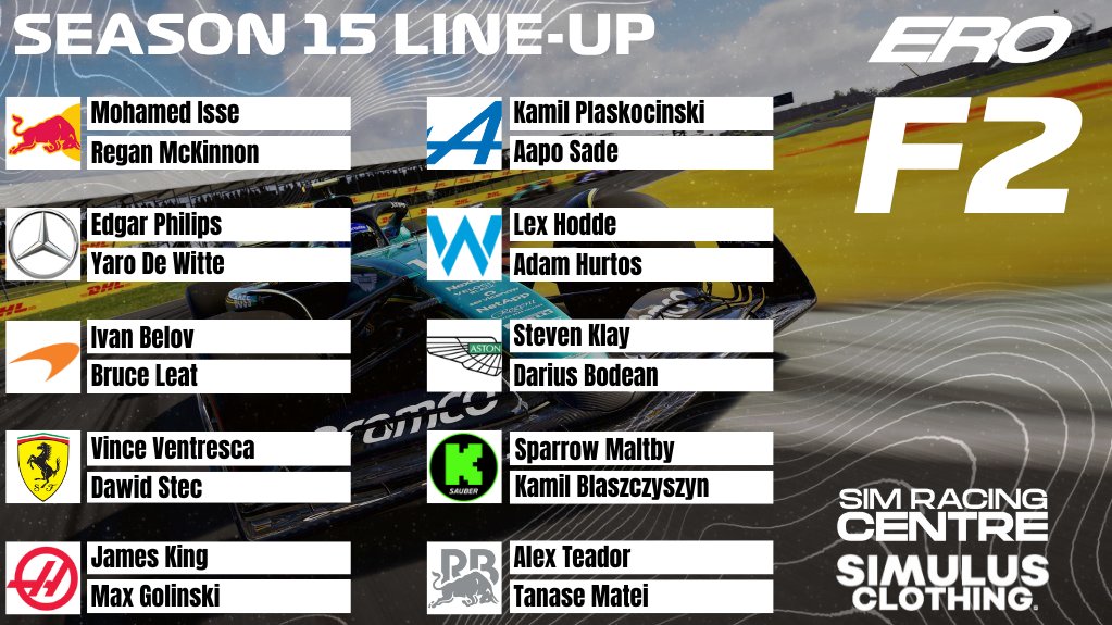 erof1league's tweet image. OUR SEASON 15 GRIDS🤩🤩🤩

Who will clinch the title this season🤔

#f1 #f124 #ea #simracing #ero