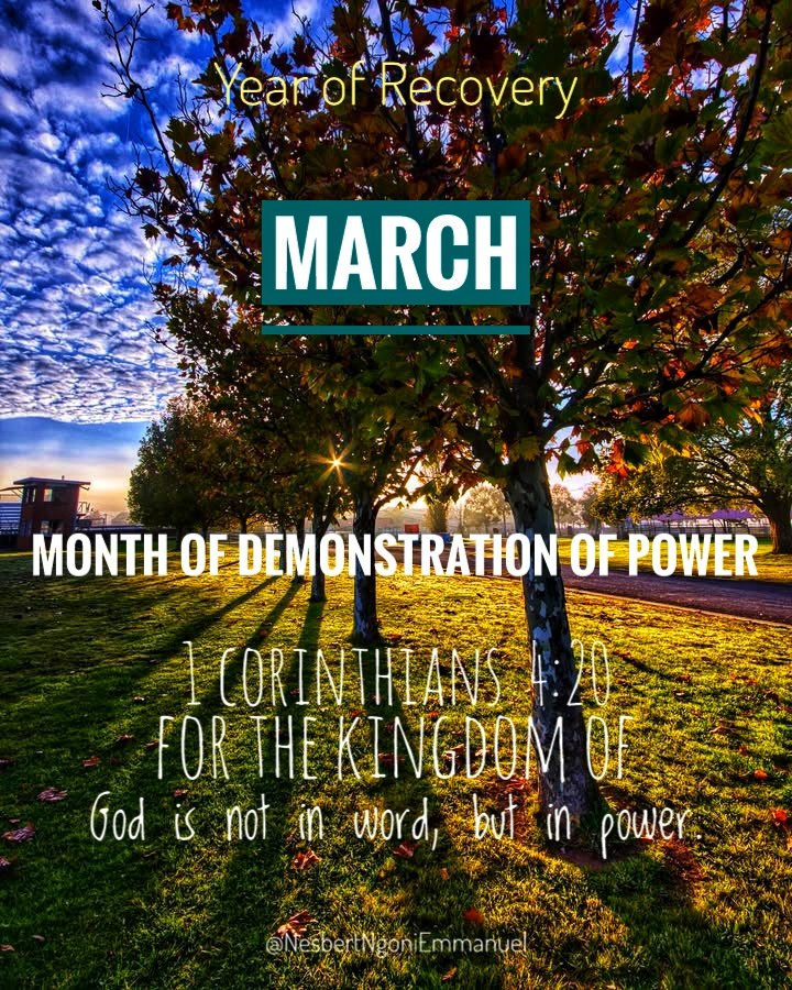 WordLinkbyNN's tweet photo. You will forever be grateful to God for this month and this year all the days of your life for what he is about to do for you.
📖
1 Corinthians  4:20 For the kingdom of God is not in word, but in power. https://t.co/TWGqI1OHxe