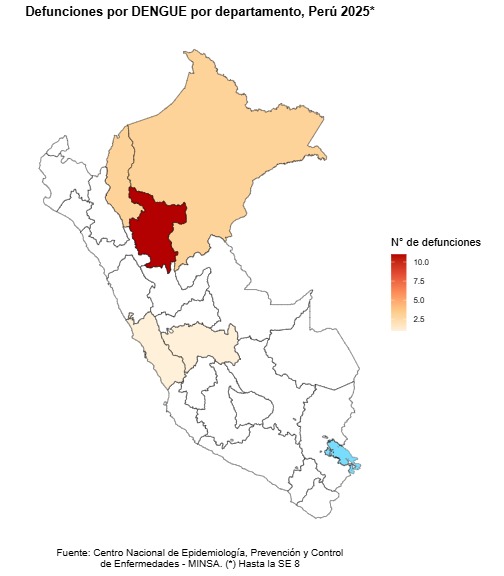 GIPEIT's tweet photo. DENGUE 2025
✅La epidemia avanza como siempre de forma heterogénea (regiones + afectadas: SanMartín y #Loreto inician con 11 y 3 fallecidos); Mixta (se suman brotes de Leptospirosis y malaria principalmente). 
Asimétrica: regiones que controlan mejor los brotes que otras. 👇 https://t.co/SfDWF4scrN