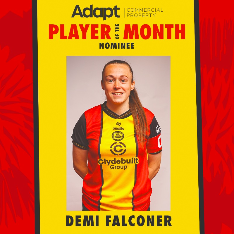 ThistleWFC's tweet photo. It's time to pick your Adapt Commercial Property Player of the Month for February.

1⃣ @Jenii116 
5⃣ @DemiFalconer_ 
2⃣0⃣ Shona Cowan
3⃣0⃣ @10Lucysinclair 

🗳️Vote Now!