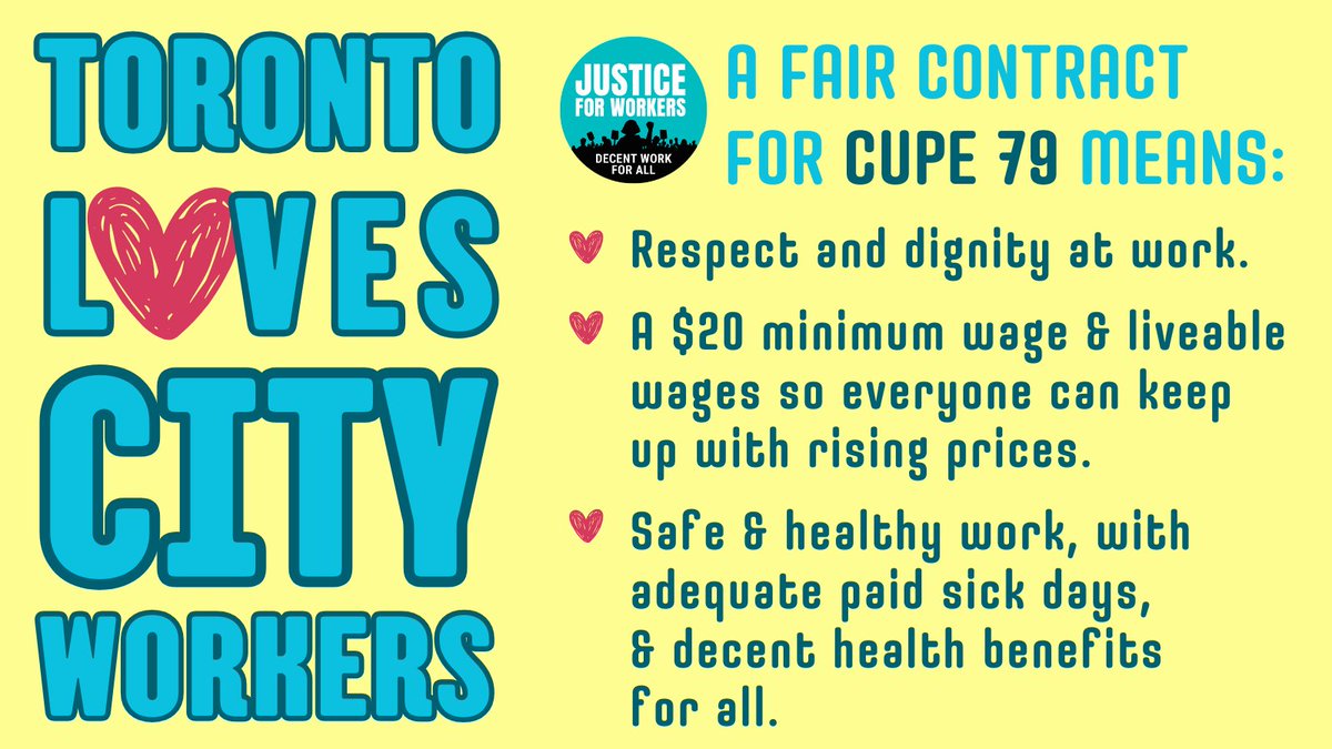 Justice for Workers (@fairwagesnow) on Twitter photo 📢 @OlivaChow <a href="/AusmaMalik/">Ausma Malik</a> <a href="/shelleycarroll/">Shelley Carroll</a>
đź’ˇ All workers need at least $20/hr, liveable wages, safe work & equal pay & benefits!
đź’™ We're counting on your team to bargain a fair deal with #Toronto workers, <a href="/cupelocal79/">CUPE Local 79</a>
#SupportCUPE79 #Justice4Workers
💌 justice4workers.org/torontocitywor… 📢 @OlivaChow <a href="/AusmaMalik/">Ausma Malik</a> <a href="/shelleycarroll/">Shelley Carroll</a>
đź’ˇ All workers need at least $20/hr, liveable wages, safe work & equal pay & benefits!
đź’™ We're counting on your team to bargain a fair deal with #Toronto workers, <a href="/cupelocal79/">CUPE Local 79</a>
#SupportCUPE79 #Justice4Workers
💌 justice4workers.org/torontocitywor…