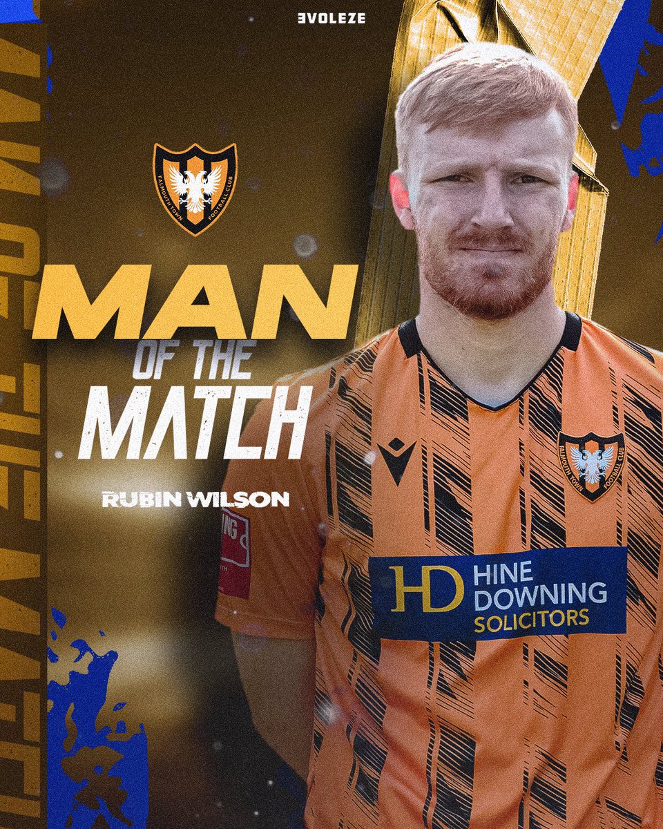 Once more, your #FTFC MOTM is Rubin Wilson!

Two great goals and he led the line superbly, massively assisting the side in their return to winning ways.