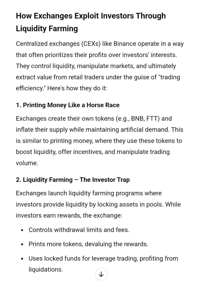 pioneers_pi's tweet image. Centralized exchanges like Binance manipulate investors through liquidity farming, token inflation, and market control.

#CryptoManipulation #ExchangeScam #LiquidityTrap #BinanceFraud #RetailInvestors #MarketManipulation #CryptoInflation #PiNetwork