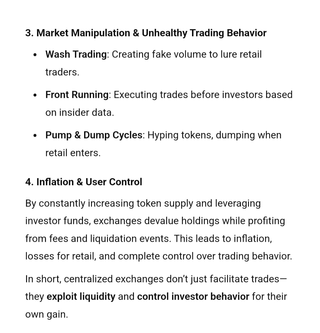 pioneers_pi's tweet image. Centralized exchanges like Binance manipulate investors through liquidity farming, token inflation, and market control.

#CryptoManipulation #ExchangeScam #LiquidityTrap #BinanceFraud #RetailInvestors #MarketManipulation #CryptoInflation #PiNetwork