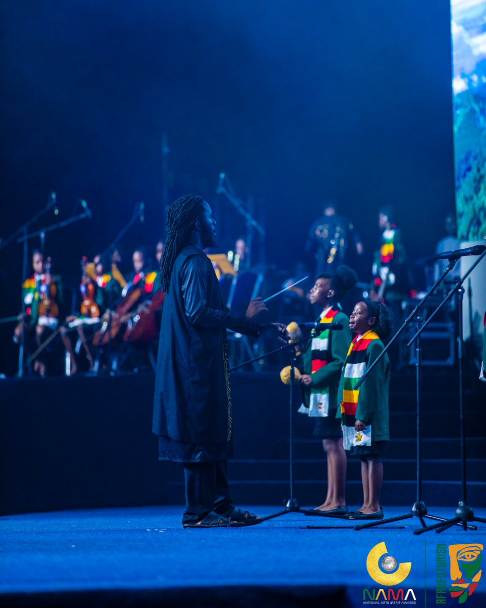The Choice Children Choir takes center stage, delivering a powerful rendition of the National Anthem 🇿🇼🇿🇼🇿🇼🇿🇼

<a href="/naczzim/">@naczim</a> 

#NAMA23 #NAMA #afrofuturism