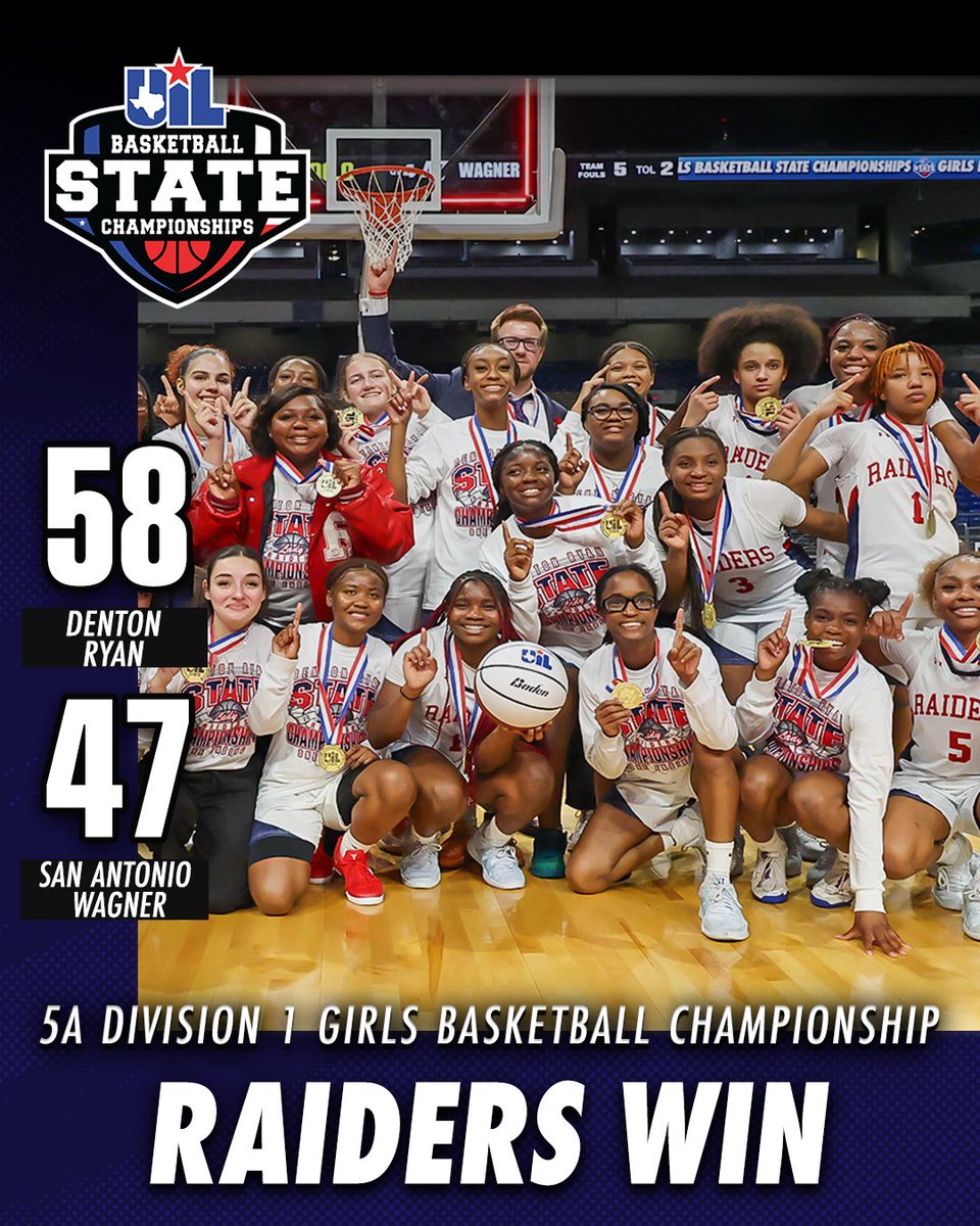 Texas UIL (@uiltexas) on Twitter photo Denton <a href="/RyanGirlsBball/">Ryan Girls' Basketball</a> to do list
-1st trip to #UILState ✅
-1st State Championship ✅
Box Score ➡️ bit.ly/4hXyhvO Denton <a href="/RyanGirlsBball/">Ryan Girls' Basketball</a> to do list
-1st trip to #UILState ✅
-1st State Championship ✅
Box Score ➡️ bit.ly/4hXyhvO
