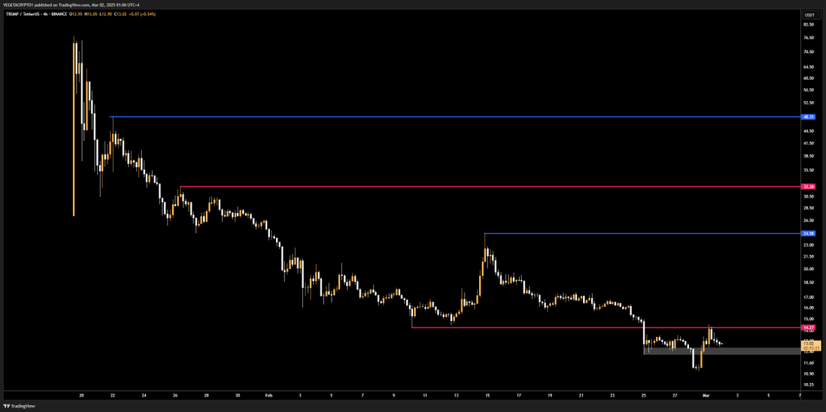 Many SEC Case agaisnt Crypto wer dropped

Memecoins were declared as NOT SECURITIES,

$TRUMP trademark, metaverse n NFTs announced!

7th March, White house Crypto Summit.

Flip $14.5 and some upward momentum is Expctd here IMO!